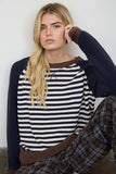 Striped Raglan Sleeve Sweater