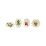 Stoneware Dish W Flora/fauna Image Multi Color, 4 Styles
