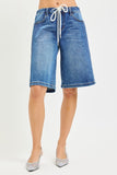 E-band Midrise Relaxed Jorts Side Pinstripe Detail