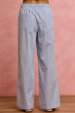 Gingham Pants with Lace Trim