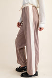 Contrast Block Wide Leg Pants