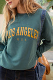 Los Angeles Print Long Sleeve Knit Top