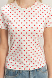 Polka Dot Short Sleeve Top