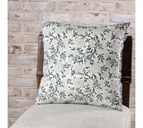 18 X 18 Cream & Dark Sage Zinnia Pillow