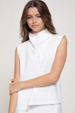 Sleeveless High Neck Soft Scuba Top
