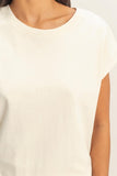 Sleeveless Crew Neck Top
