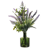 Lavender/muscari In Glass Vase
