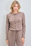 Striped Button Front Top