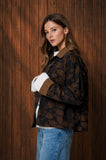 Floral Jacquard Denim Jacket