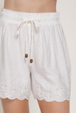 Eyelet Hem  Shorts