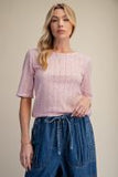 Ditsy Printed Ribbed Top
