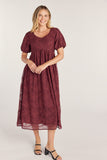 Embroidered Sweetheart Neck Dress