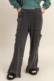 Mineral Washed Oversized Cargo Sweatpants