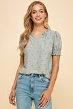 Ruffled Floral Print Top