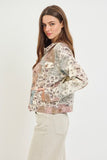 Paisley Print Denim Jacket