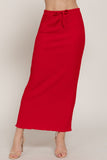 Long Textured Knit Skirt