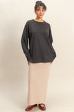 Dropped Shoulder Long Sleeve T-Shirt