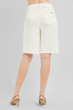 Slouchy Floral Embroidered Bermuda Shorts
