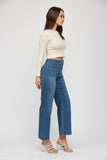 Super Soft Wide Leg Cropped Jeans