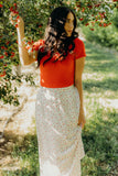 Textured Midi Skirt