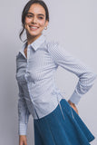 Striped Ruched Top