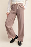Contrast Block Wide Leg Pants