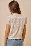 Floral Lace Trim Top