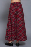 Plaid Midi Skirt