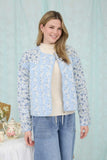 Floral Color Block Floral Quilted Jacket