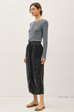 Tencel A-Line Midi Skirt