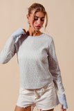 Textured Floral Knit Top