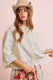 Eyelet Lace Hem Top