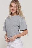 Short Sleeve Boat Neck Top