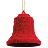 Flock Plastic Bell Ornament