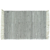 24x35 Jute/chindi Rug W/ Fringes, Bk/wh