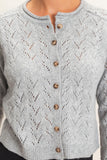 Button Front Pointelle Cardigan