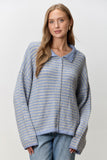 Striped Button Up Cardigan