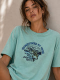 Embroidered Bass Fish T-shirt
