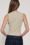 Striped Textured Knit Top