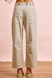 Floral Braided Belt Pants