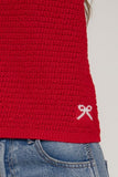 Sleeveless Jacquard Sweater
