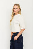 Puff Sleeve Cropped Sweater