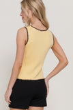 Sleeveless Embroidered Sweater
