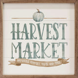 Watercolor Blue Harvest Market Pumpkin White