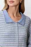 Striped Button Up Cardigan
