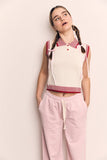 Contrast Collar Vest