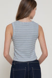 Striped Textured Knit Top