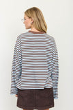 Striped Long Sleeve Knit Top