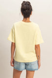 Short Sleeve Crew Neck Top