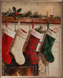 Stockings Hung On Fireplace